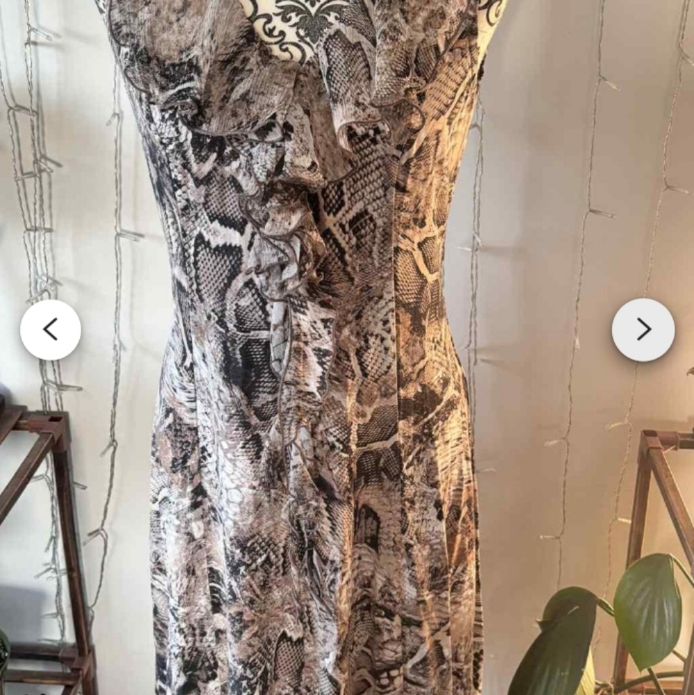 Joseph Ribkoff Snake Print Knee Length Sleeveless Dress 8 - Picture 5 of 8